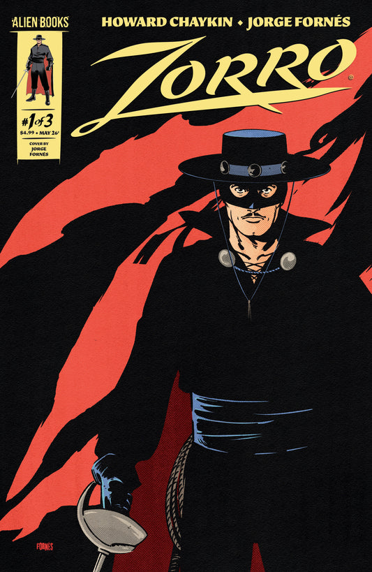 Zorro #1 Cover A (Fornés) ISBN: 73238818464400111 - FOC DATE: 4/12/26  - Release Date: 5/20/26