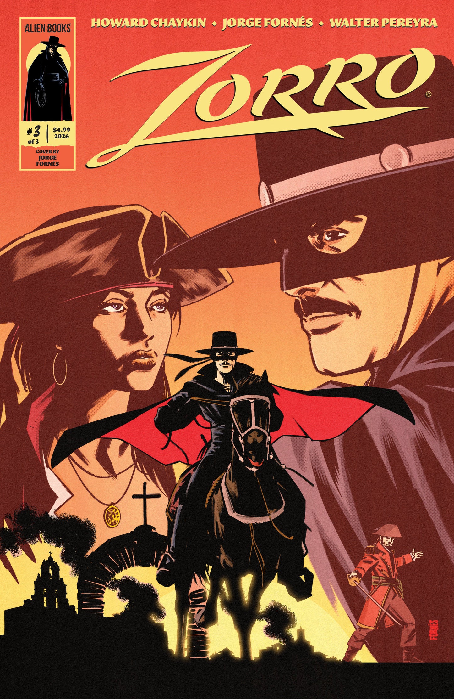 Zorro #3 Cover A (Fornés) ISBN: 73238818464400311 - FOC DATE: 7/19/26  - Release Date: 8/26/26