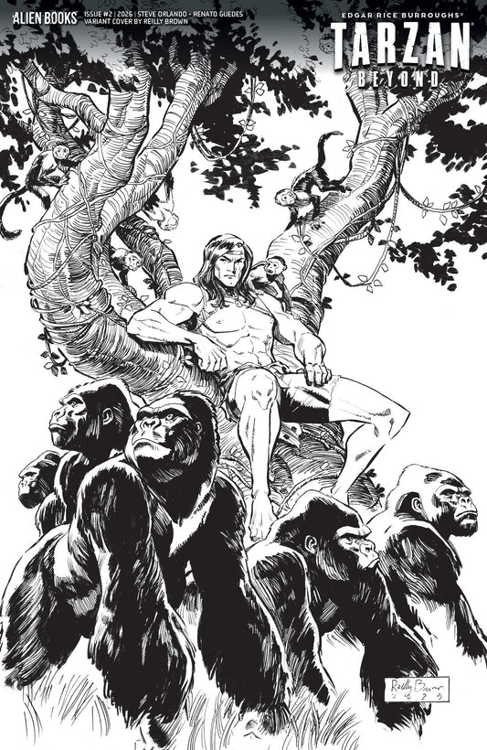 Tarzan Beyond #2 Variant D (Brown B&W) ISBN: 73238818474300241 - FOC DATE: 6/14/26  - Release Date: 7/22/26
