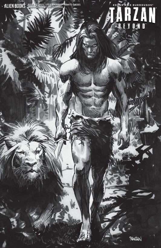 Tarzan Beyond #3 Variant D (Panosian B&W) ISBN: 73238818474300341 - FOC DATE: 8/2/26  - Release Date: 9/9/26