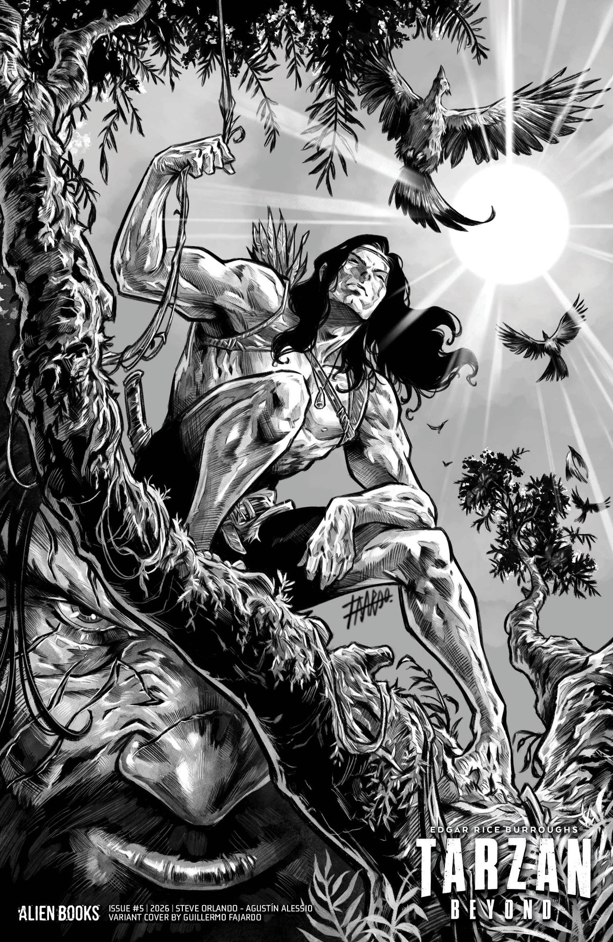 Tarzan Beyond #5 Variant D (Fajardo B&W) ISBN: 73238818474300541 - FOC DATE: 11/8/26  - Release Date: 12/23/26