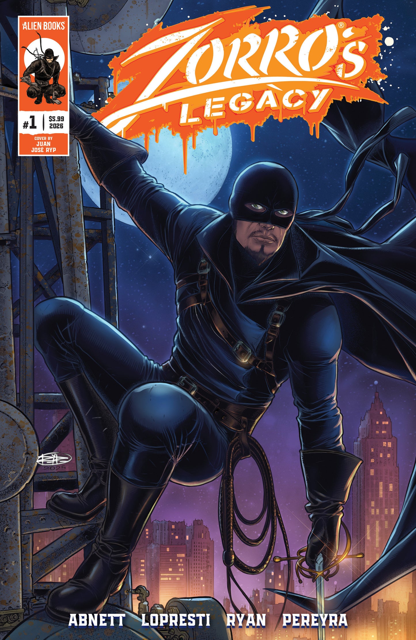 Zorro's Legacy #1 Variant B (Ryp) ISBN: 73238818484200121 - FOC DATE: 5/31/26  - Release Date: 7/8/26