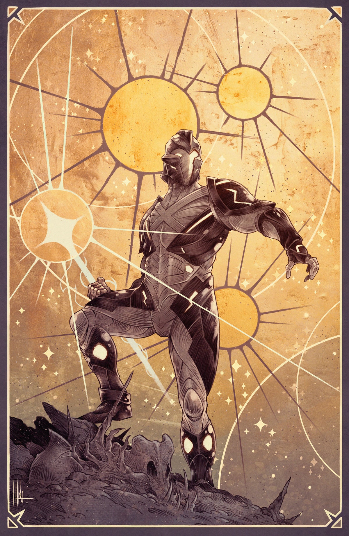 X-O Manowar: Black, White & Gold #3 Variant C (Merli Full Art) ISBN: 73238819034800331 - FOC DATE: 11/8/26  - Release Date: 12/23/26