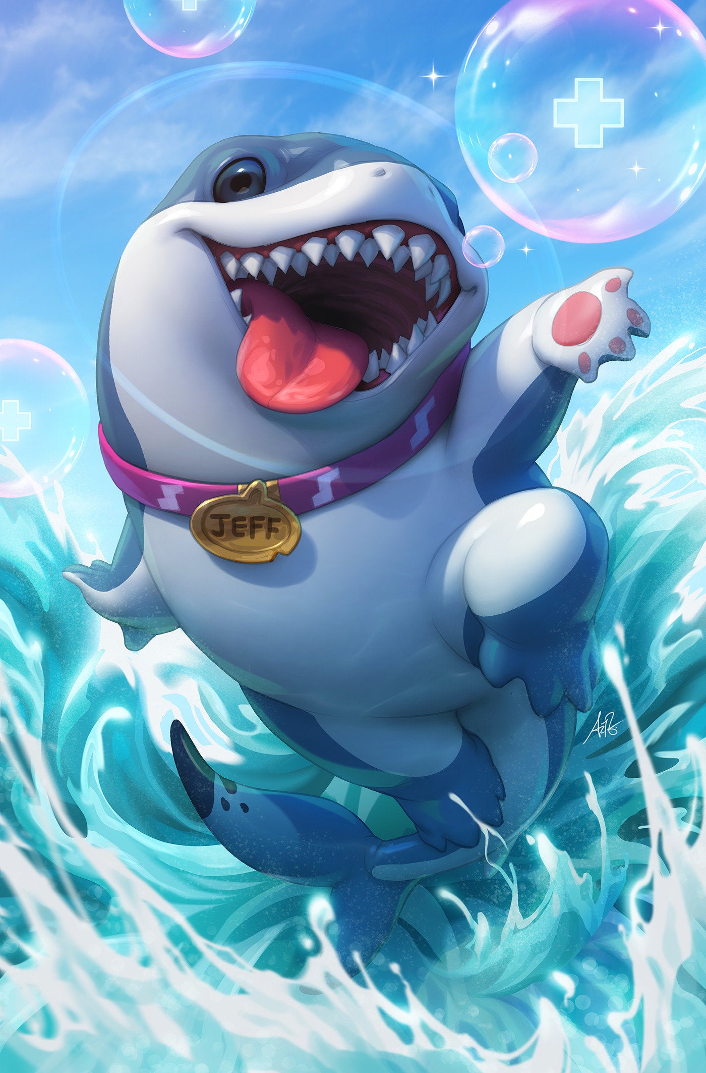 JEFF THE LAND SHARK BY ARTGERM POSTER - ISBN: 75960609900920321 - Release Date:  8/6/25