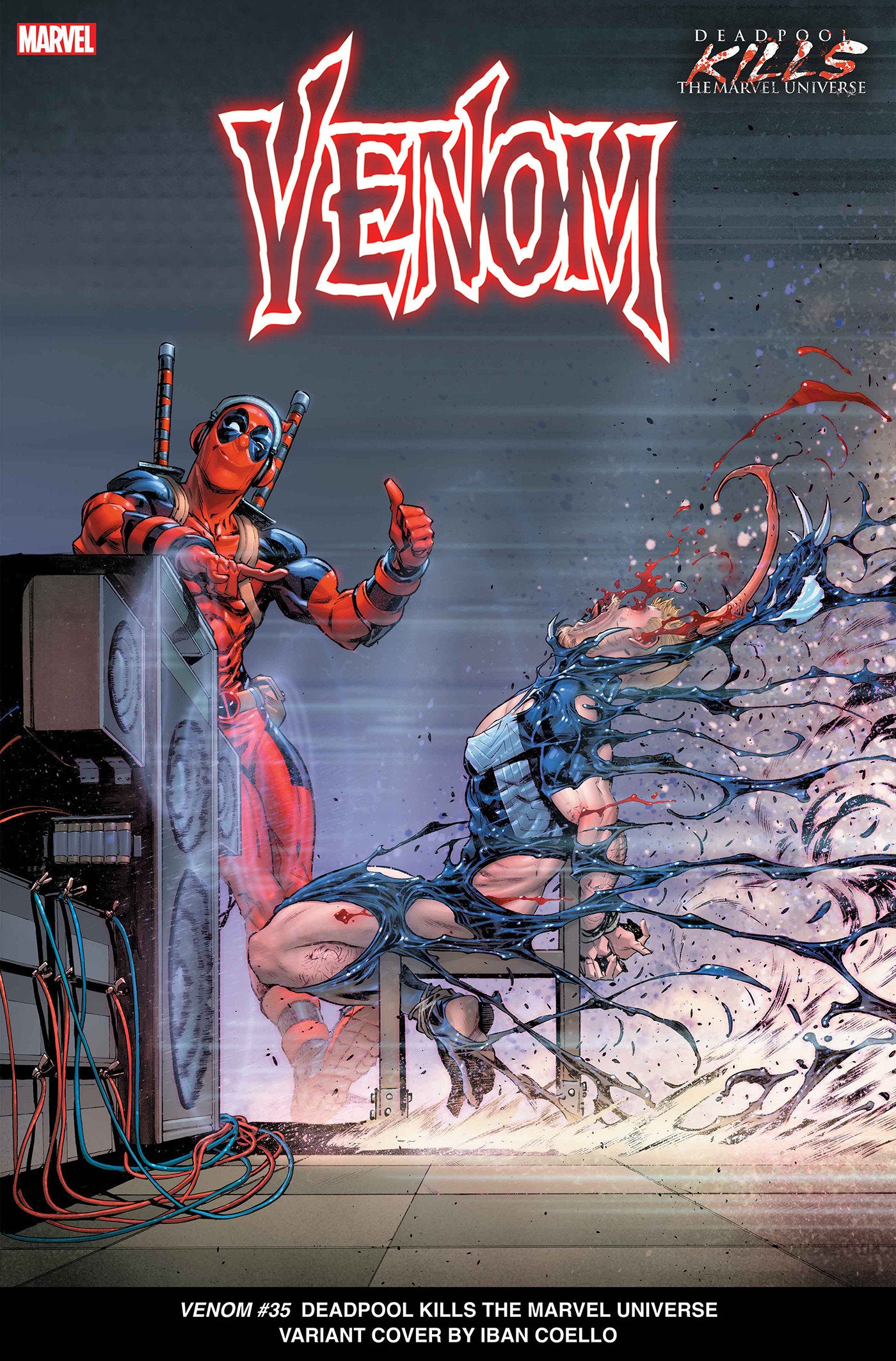 VENOM #35 IBAN COELLO DEADPOOL KILLS THE MARVEL UNIVERSE VARIANT - Release Date:  7/3/24