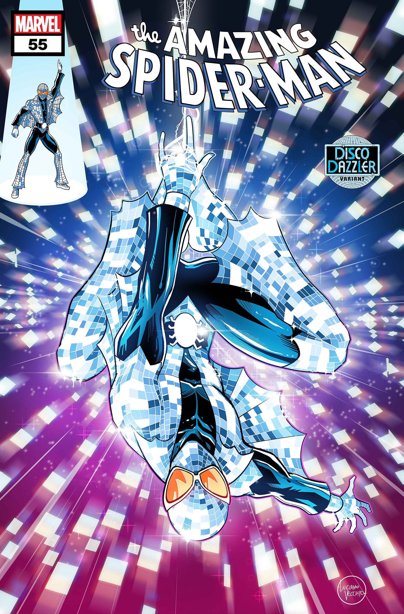 AMAZING SPIDER-MAN #55 LUCIANO VECCHIO DISCO DAZZLER VARIANT  - Release Date: 8/14/24