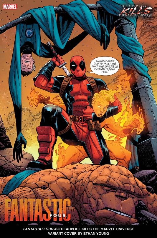 FANTASTIC FOUR #22 ETHAN YOUNG DEADPOOL KILLS THE MARVEL UNIVERSE VARIANT [BH, D PWX] - Release Date:  7/24/24