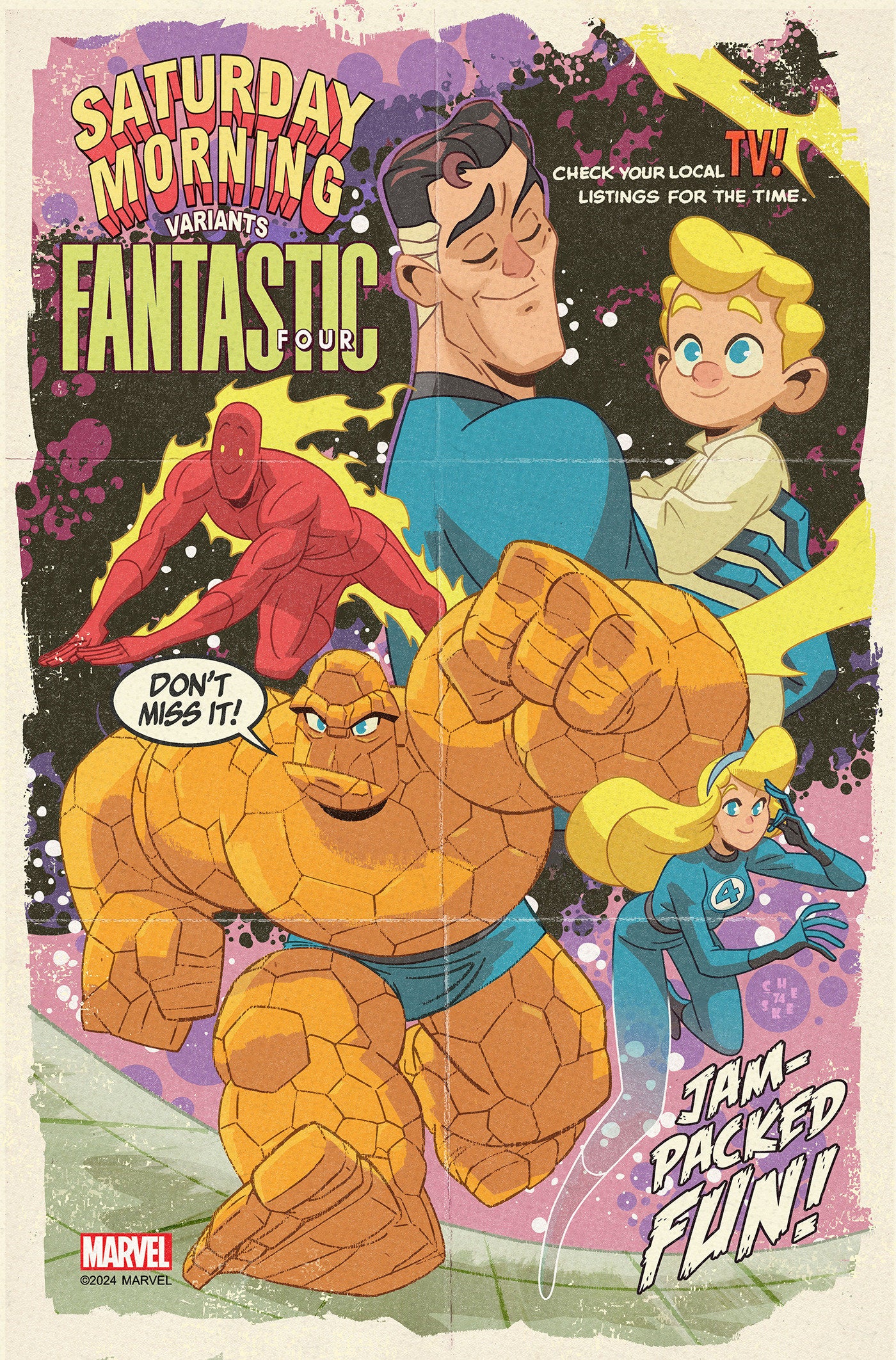 FANTASTIC FOUR #33 SEAN GALLOWAY SATURDAY MORNING VARIANT [DOOM]  - Release Date:  6/25/25