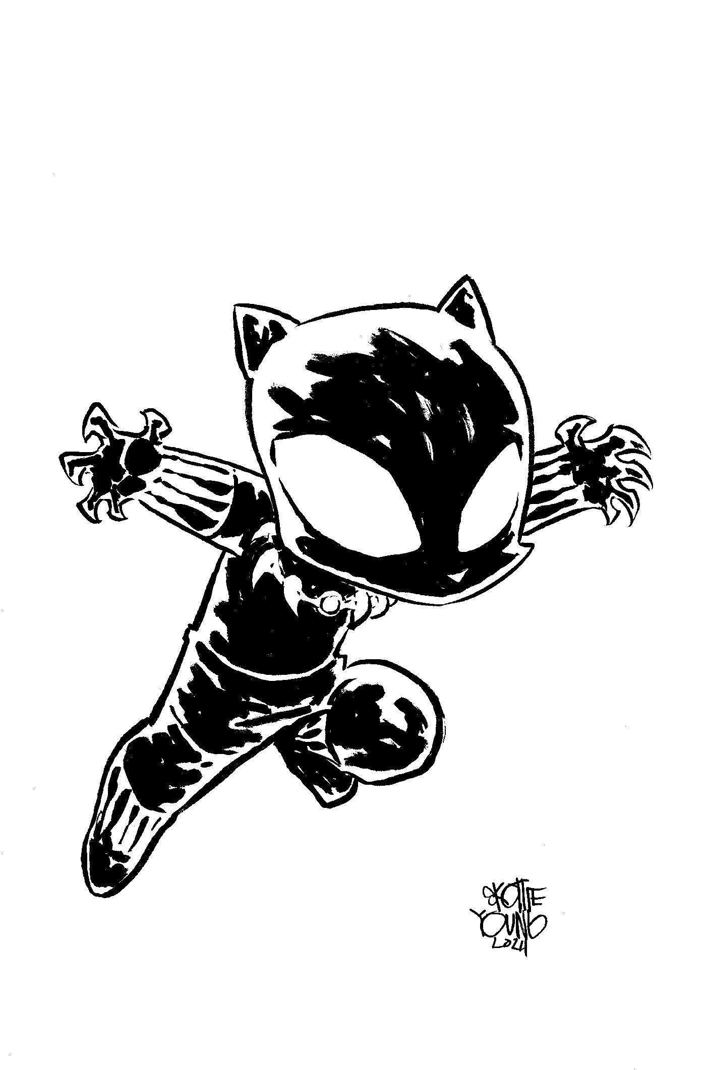 1:50 AVENGERS #15 SKOTTIE YOUNG'S BIG MARVEL VIRGIN BLACK AND WHITE VARIANT [BH] - Release Date:  6/12/24