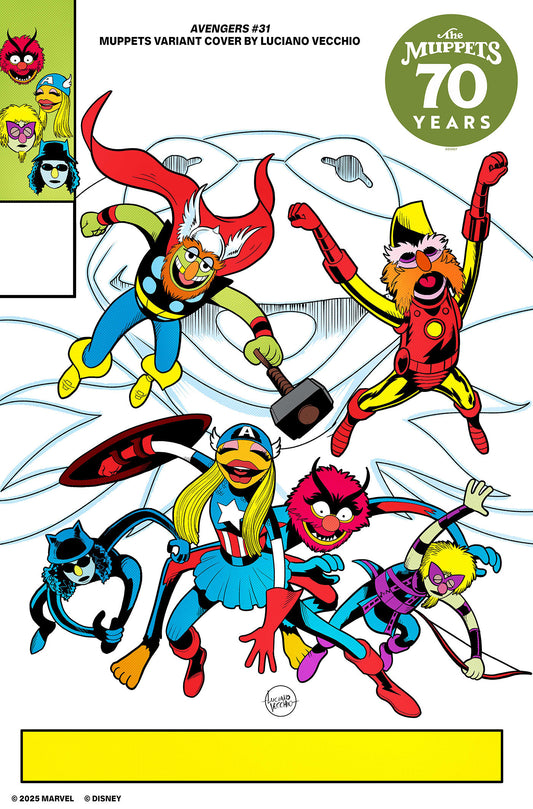 AVENGERS #31 LUCIANO VECCHIO MUPPETS VARIANT ISBN: 75960620426703141 - Release Date: 10/8/25