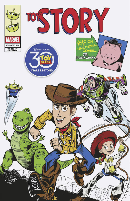 AVENGERS #32 MARCO FORCELLONI PIXAR TOY STORY HOMAGE VARIANT ISBN: 75960620426703251 - Release Date: 11/5/25