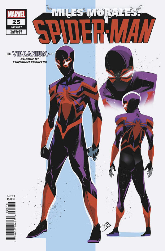 1:10 MILES MORALES: SPIDER-MAN #25 FEDERICO VICENTINI DESIGN VARIANT  - Release Date:  10/16/2024