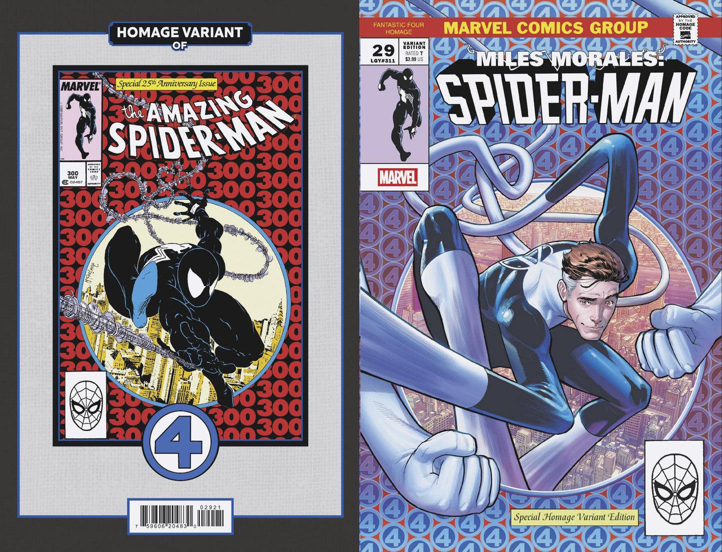 MILES MORALES: SPIDER-MAN #29 JAVIER GARRON FANTASTIC FOUR HOMAGE VARIANT  - Release Date:  1/15/25