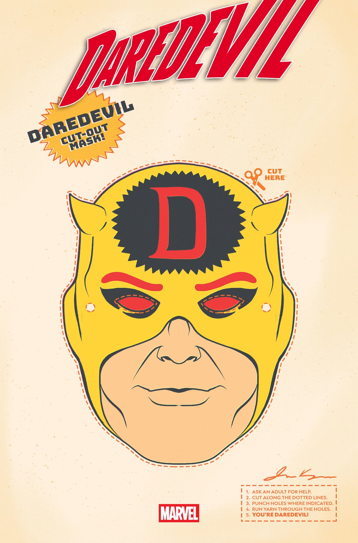 DAREDEVIL #25 RETRO HALLOWEEN MASK VARIANT - 9/24/25 - Release Date:  9/24/25