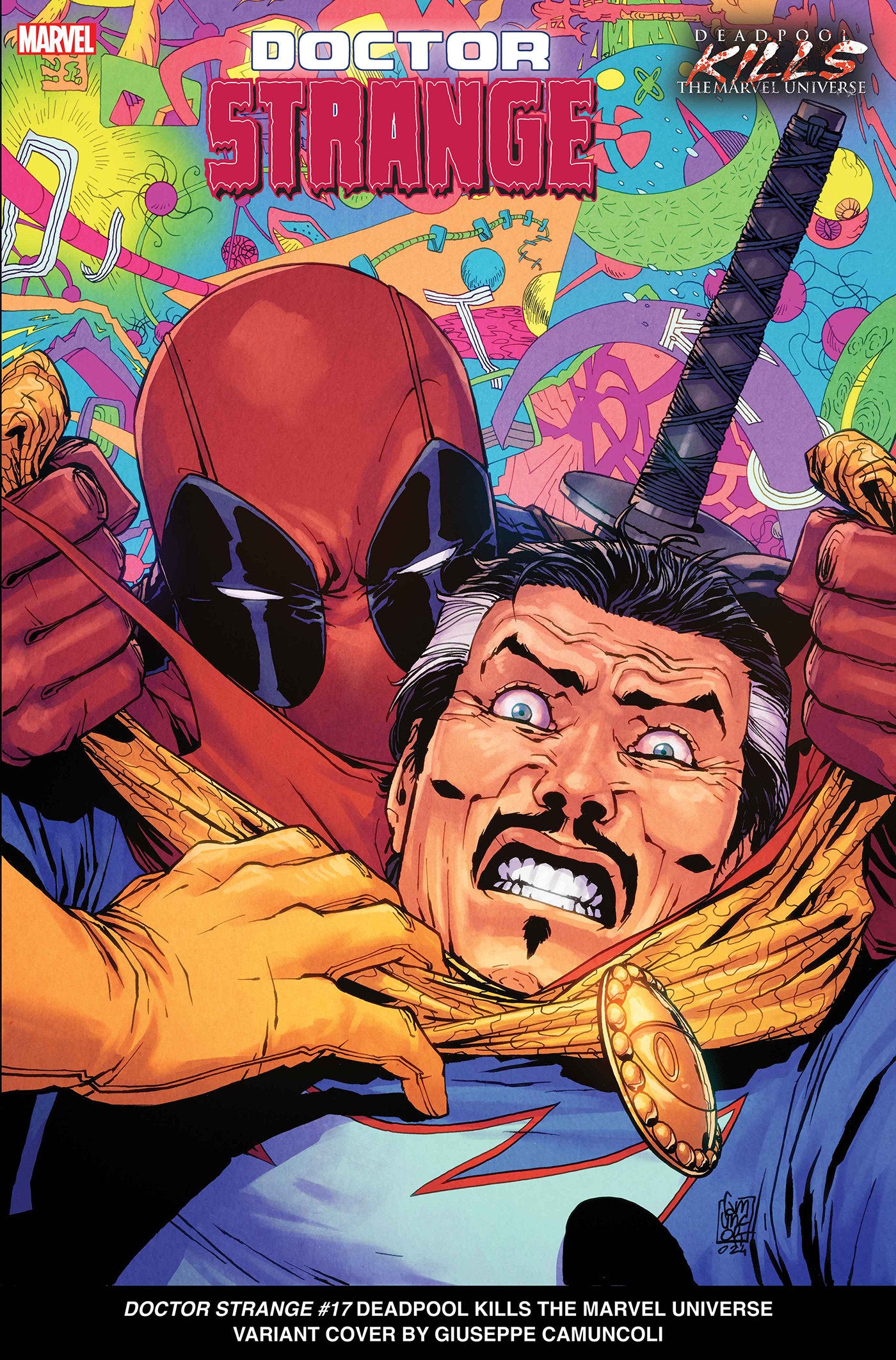 DOCTOR STRANGE #17 GIUSEPPE CAMUNCOLI DEADPOOL KILLS THE MARVEL UNIVERSE VARIANT [BH] - Release Date:  7/3/24
