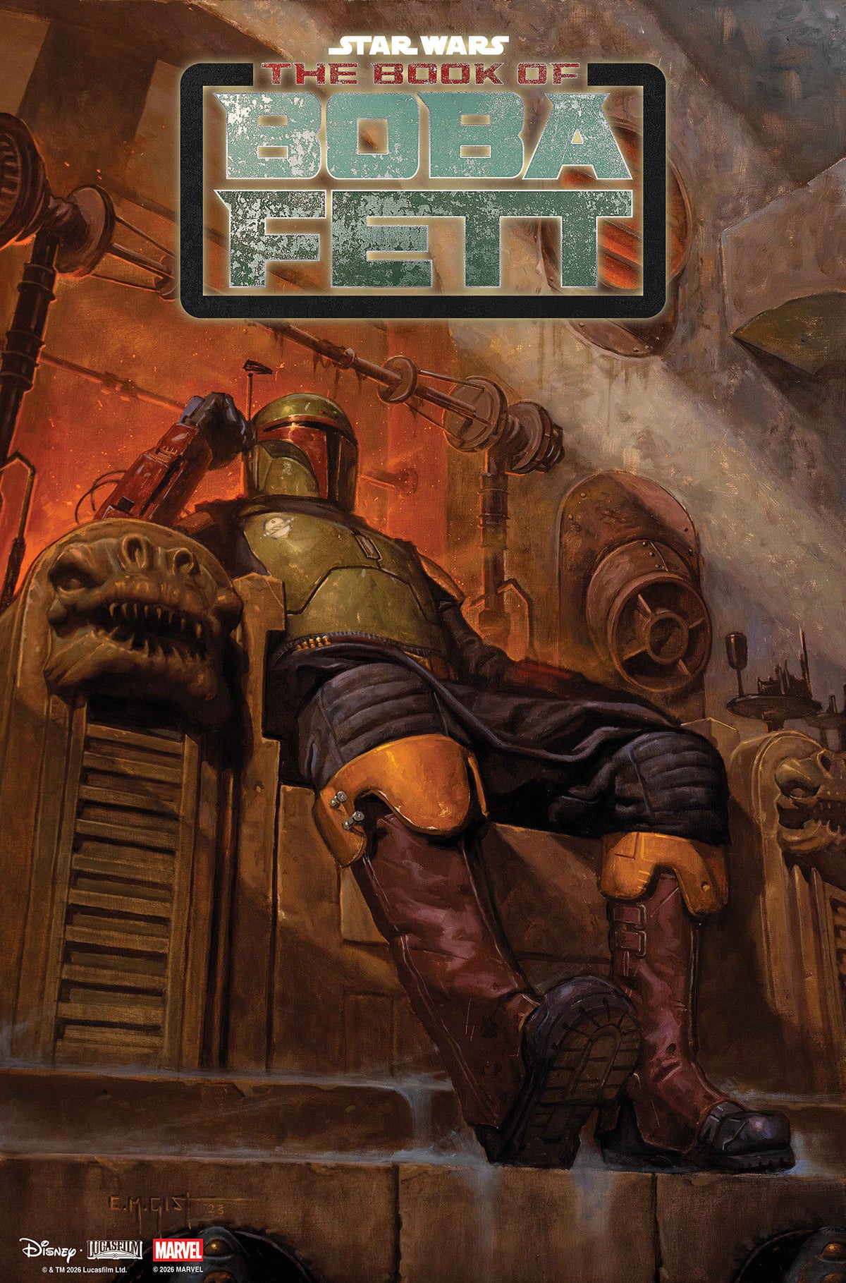 STAR WARS: THE BOOK OF BOBA FETT #1 E.M. GIST VARIANT ISBN: 75960620601800121 - FOC DATE: 7/26/26  - Release Date: 9/9/26