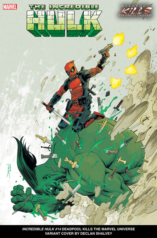 INCREDIBLE HULK #14 DECLAN SHALVEY DEADPOOL KILLS THE MARVEL UNIVERSE VARIANT [D PWX] - Release Date:  7/17/24