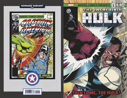 INCREDIBLE HULK #21 GEOFF SHAW CAPTAIN AMERICA SAM WILSON HOMAGE VARIANT  - Release Date:  1/15/25
