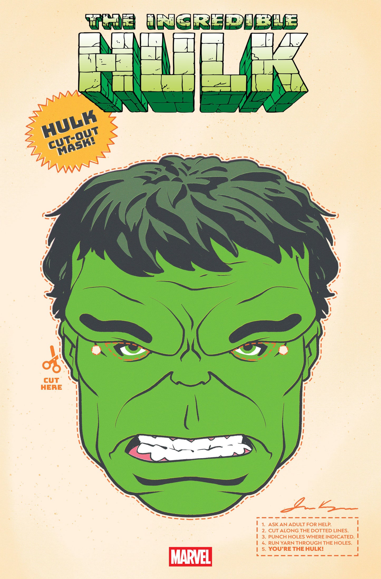 INCREDIBLE HULK #29 RETRO HALLOWEEN MASK VARIANT - 9/17/25 - Release Date:  9/17/25
