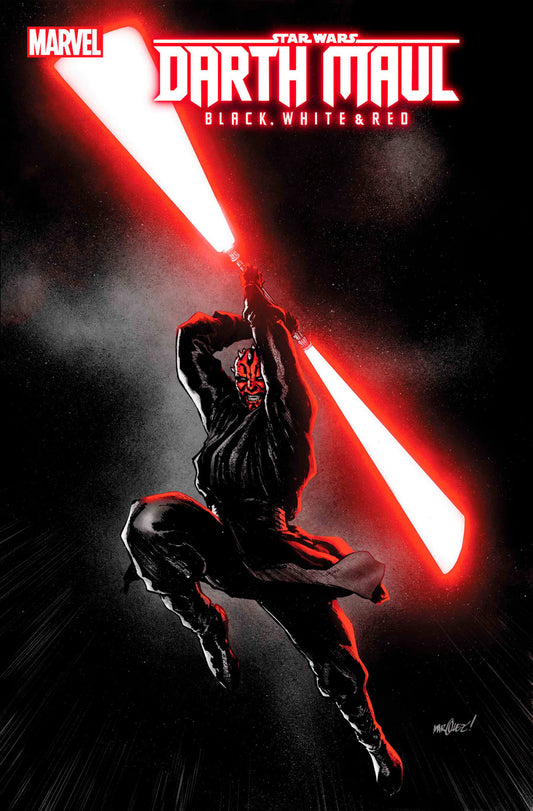 1:25 STAR WARS: DARTH MAUL - BLACK, WHITE & RED #4 DAVID MARQUEZ VARIANT - Release Date:  7/31/24