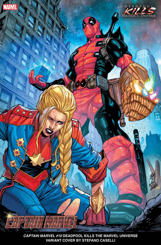 CAPTAIN MARVEL #10 STEFANO CASELLI DEADPOOL KILLS THE MARVEL UNIVERSE VARIANT - Release Date:  7/31/24