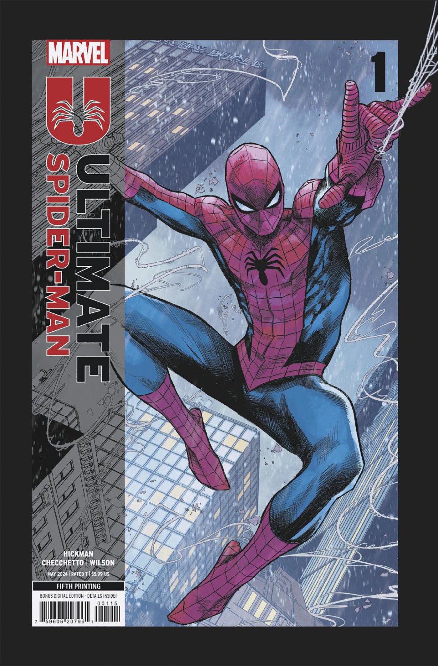 ULTIMATE SPIDER-MAN #1 MARCO CHECCHETTO 5TH PRINTING VARIANT - Release Date:  5/1/24