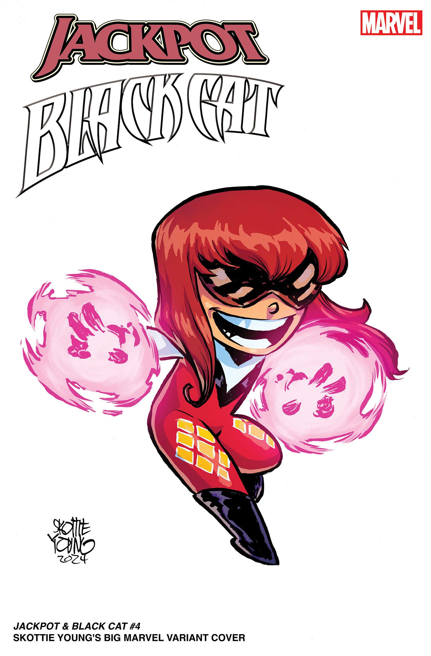 JACKPOT & BLACK CAT #4 SKOTTIE YOUNG'S BIG MARVEL VARIANT - Release Date:  6/26/24