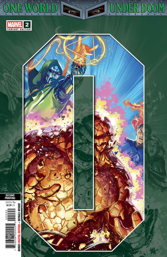 ONE WORLD UNDER DOOM #2 BEN HARVEY 2ND PRINTING VARIANT - ISBN: 75960620860900281 - Release Date:  7/16/25