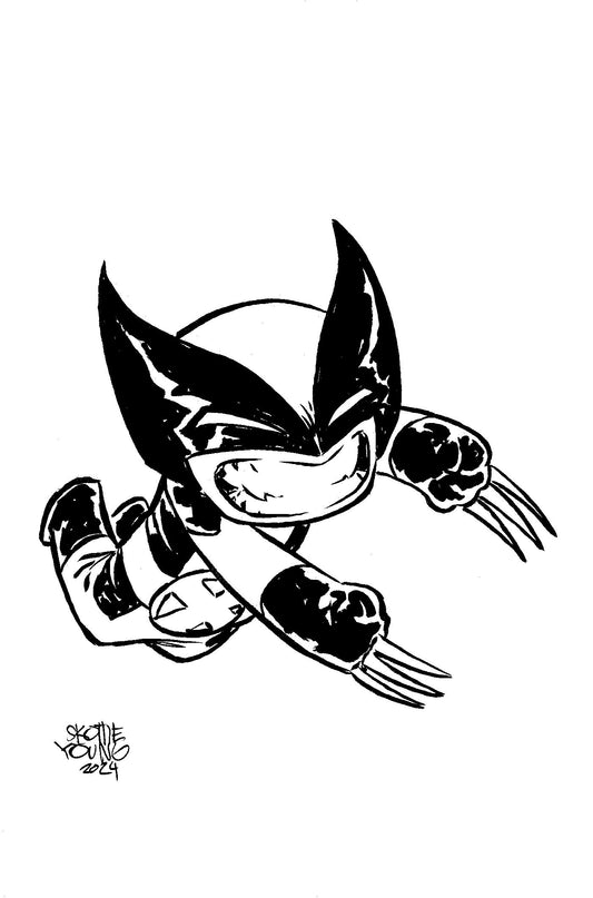 1:50 WOLVERINE: BLOOD HUNT #1 SKOTTIE YOUNG'S BIG MARVEL VIRGIN BLACK AND WHITE VARIA NT [BH] - Release Date:  6/5/24