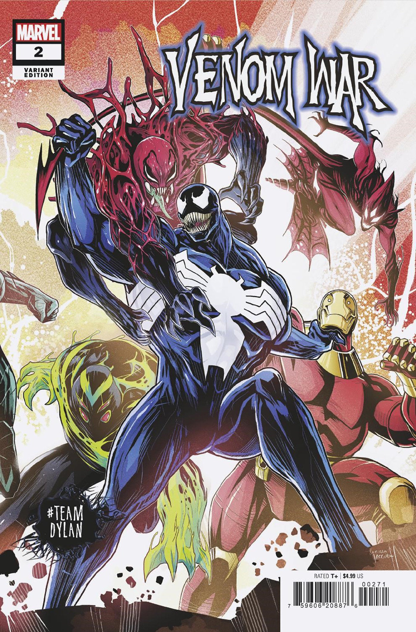 VENOM WAR #2 LUCIANO VECCHIO TEAM DYLAN VARIANT [VW]  - Release Date:  9/4/24