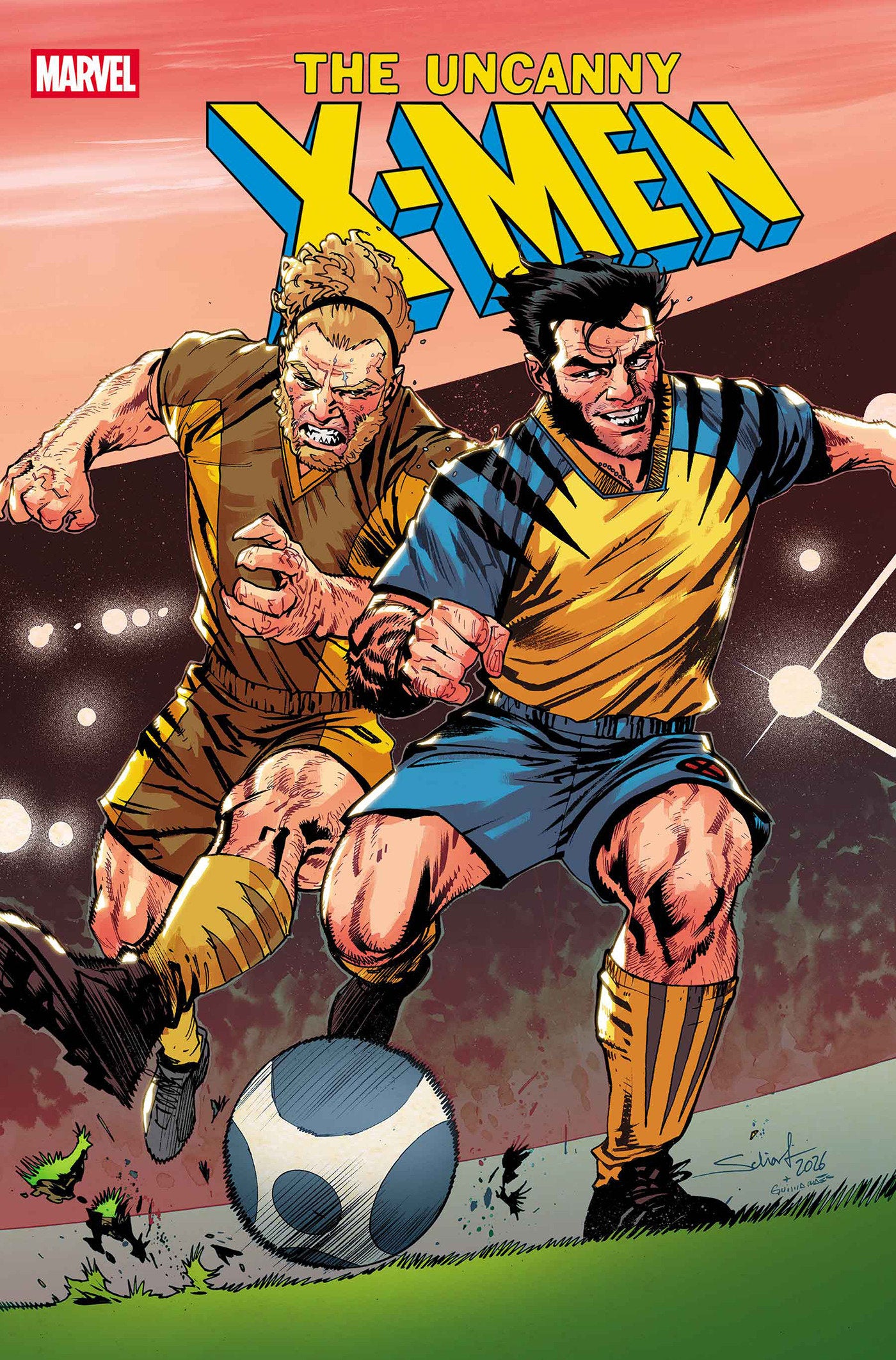 UNCANNY X-MEN #29 JONAS SCHARF MARVEL SOCCER VARIANT ISBN: 75960620917002931 - FOC DATE: 5/3/26  - Release Date: 6/3/26