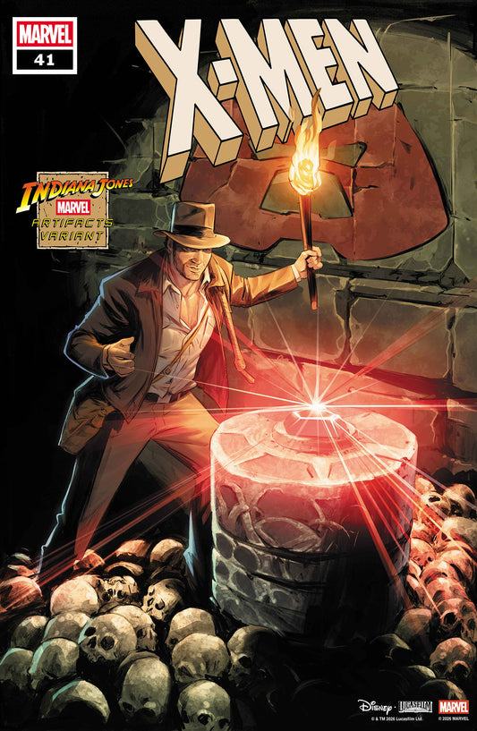 X-MEN #41 CARMEN CARNERO INDIANA JONES MARVEL ARTIFACT VARIANT [DNX] ISBN: 75960620920004131 - FOC DATE: 10/4/26  - Release Date: 11/11/26