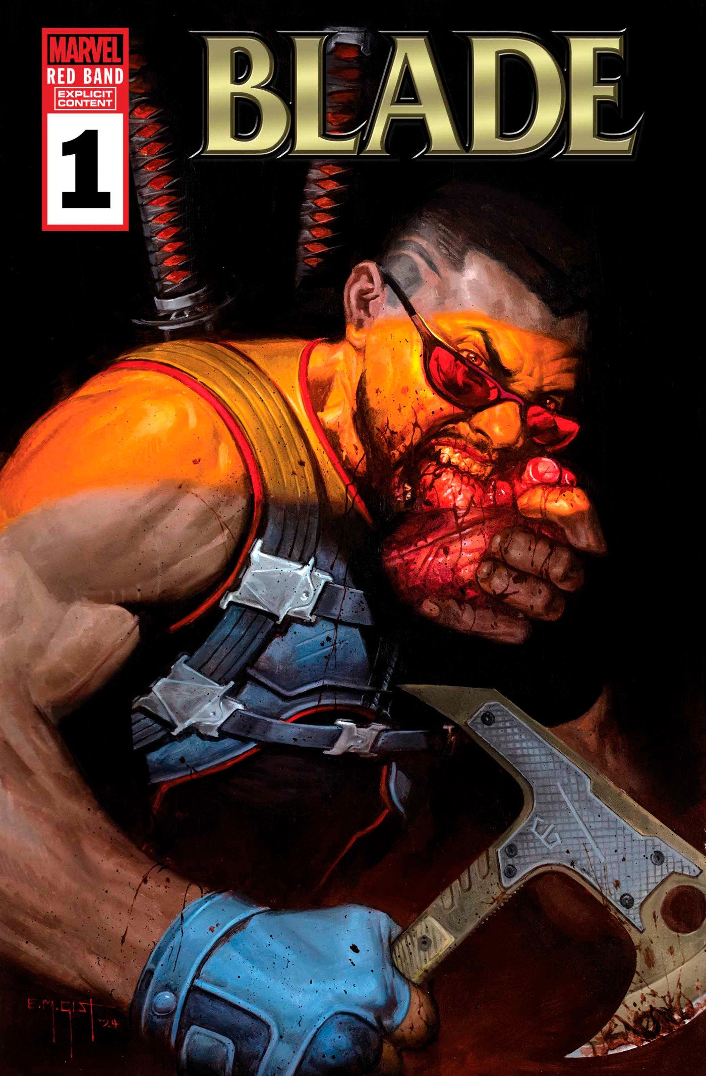 BLADE: RED BAND #1 E.M. GIST VARIANT [POLYBAGGED]  - Release Date:  10/9/24