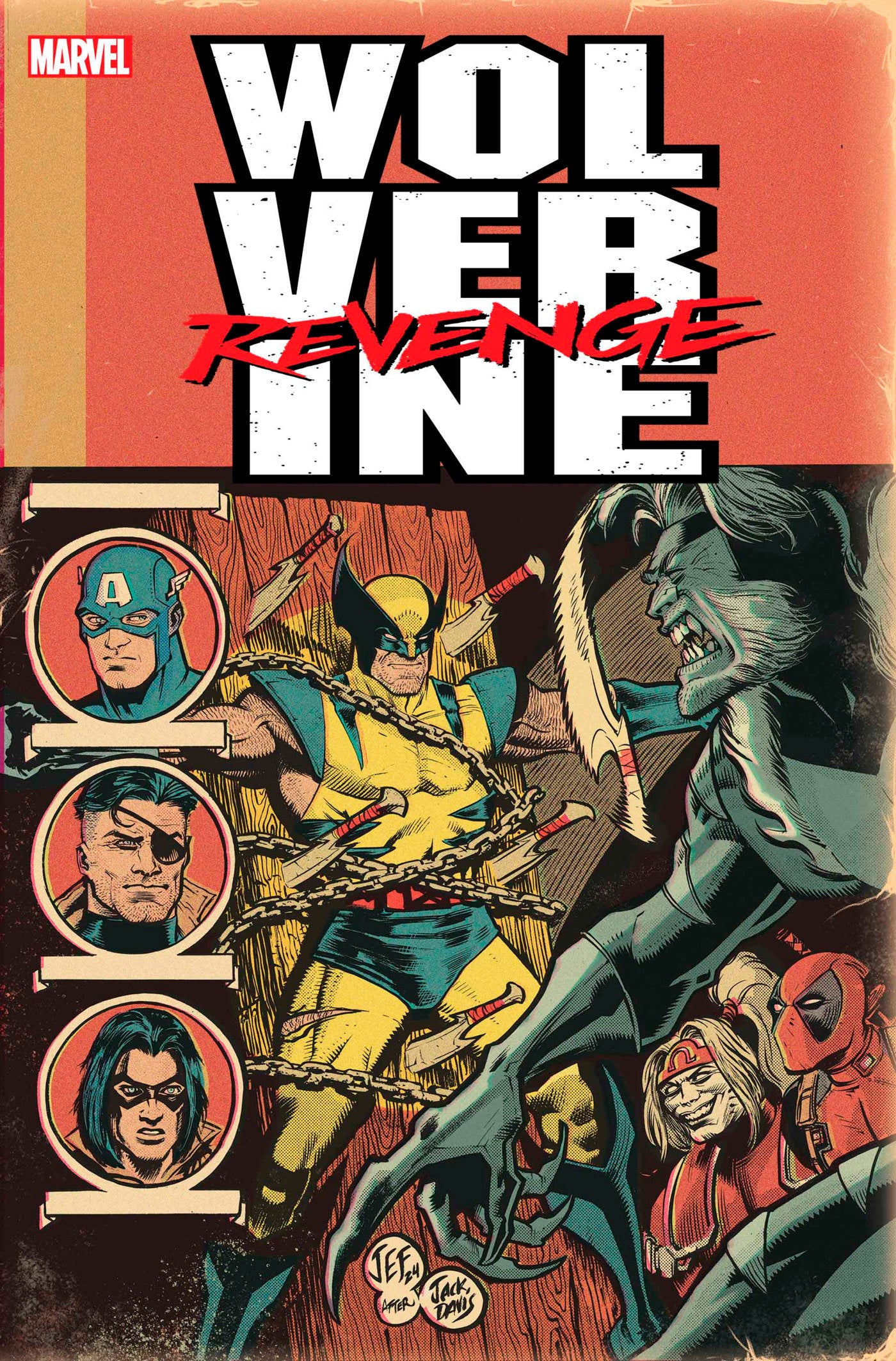 1:25 WOLVERINE: REVENGE - RED BAND #2 JUAN FERREYRA HOMAGE VARIANT [POLYBAGGED] Releases: 9/25/24