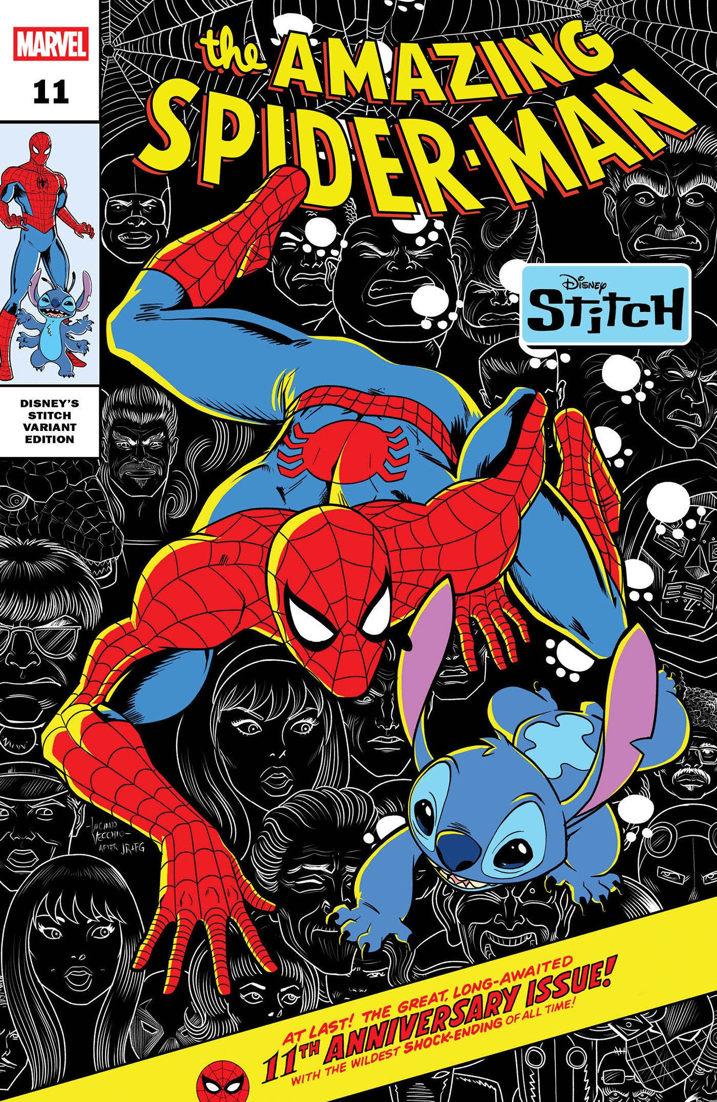 AMAZING SPIDER-MAN #11 LUCIANO VECCHIO DISNEY STITCH VARIANT - 9/3/25 - Release Date:  9/3/25