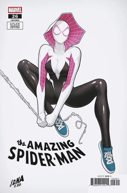AMAZING SPIDER-MAN #26 DAVID NAKAYAMA COLOR BLOCK WHITE VARIANT [DS] ISBN: 75960621001502651 - FOC DATE: 3/8/26  - Release Date: 4/8/26