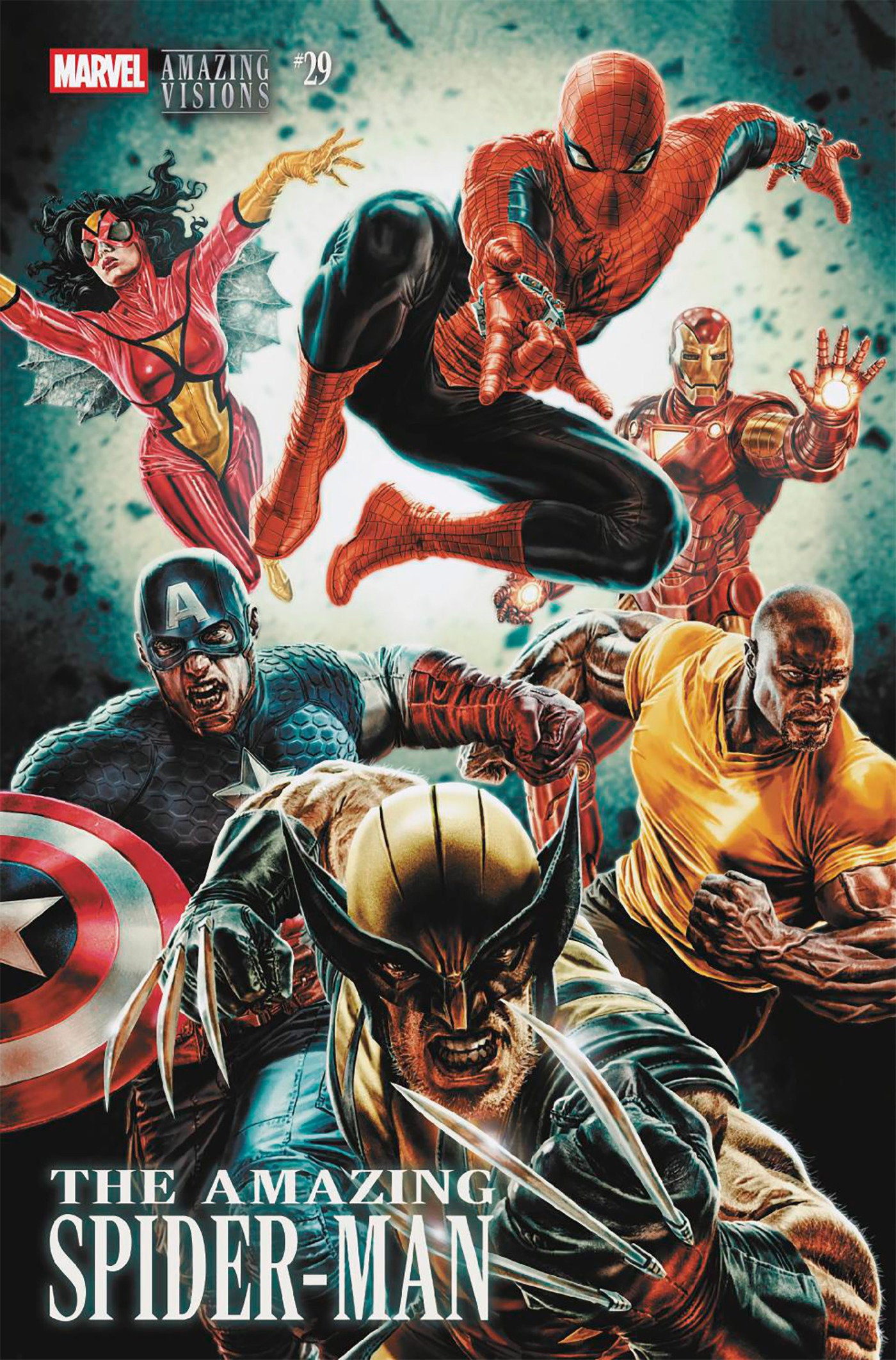 AMAZING SPIDER-MAN #29 LEE BERMEJO AMAZING VISIONS VARIANT ISBN: 75960621001502921 - FOC DATE: 4/19/26  - Release Date: 5/20/26