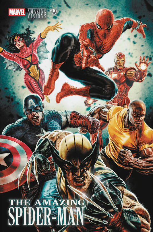 AMAZING SPIDER-MAN #29 LEE BERMEJO AMAZING VISIONS VARIANT ISBN: 75960621001502921 - FOC DATE: 4/19/26  - Release Date: 5/20/26