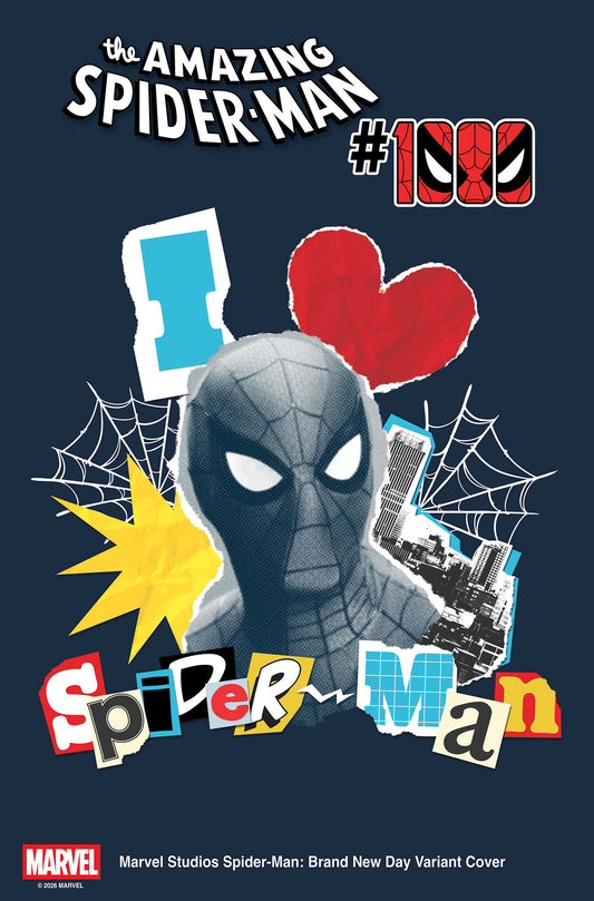 AMAZING SPIDER-MAN #1000 MARVEL STUDIOS SPIDER-MAN: BRAND NEW DAY VARIANT ISBN: 75960621001503624 - FOC DATE: 7/12/26  - Release Date: 9/16/26