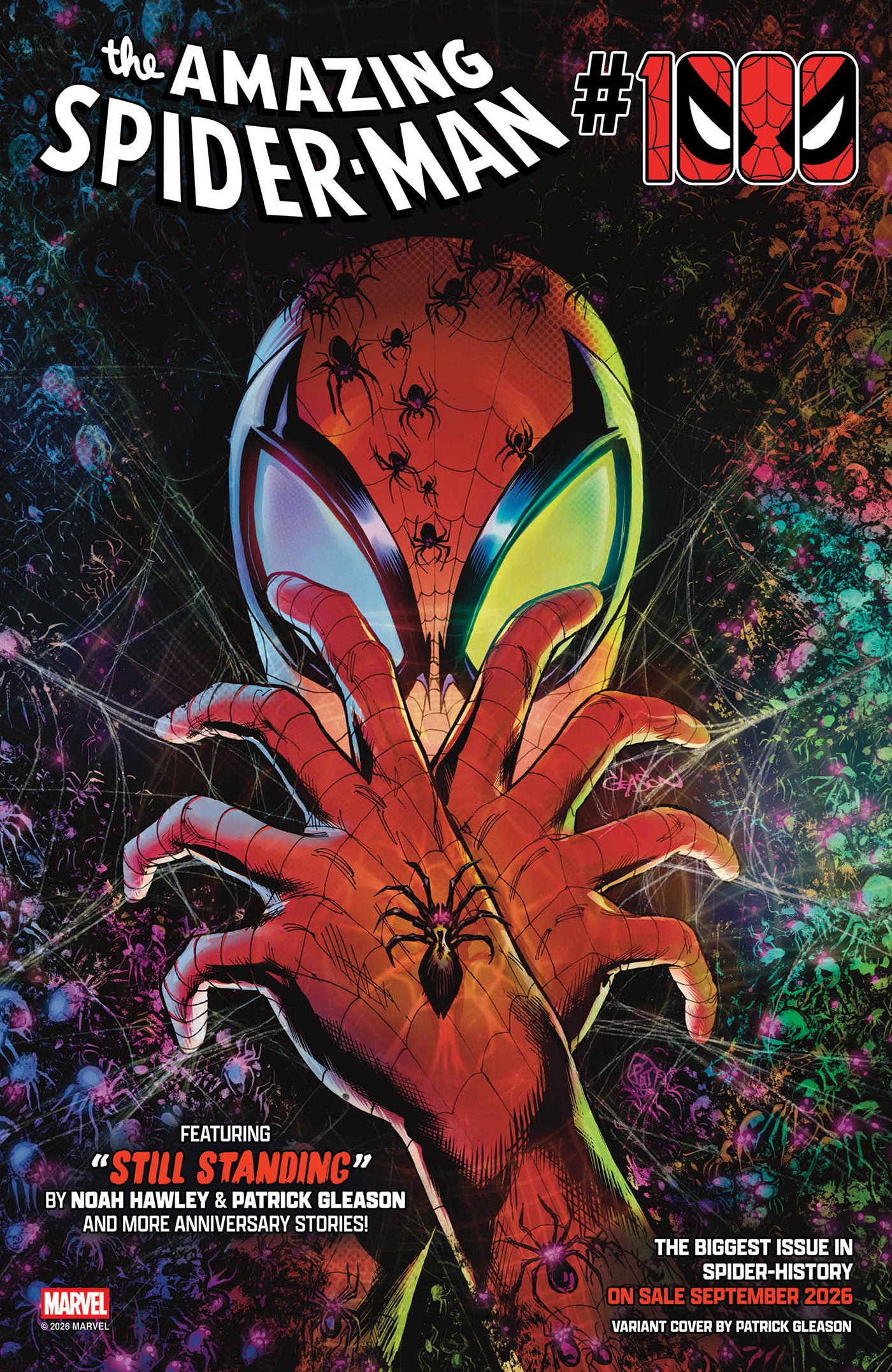 AMAZING SPIDER-MAN #1000 PATRICK GLEASON WEB-HEAD VARIANT ISBN: 75960621001503627 - FOC DATE: 7/12/26  - Release Date: 9/16/26