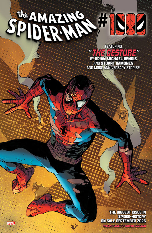AMAZING SPIDER-MAN #1000 STUART IMMONEN VARIANT ISBN: 75960621001503629 - FOC DATE: 7/12/26  - Release Date: 9/16/26