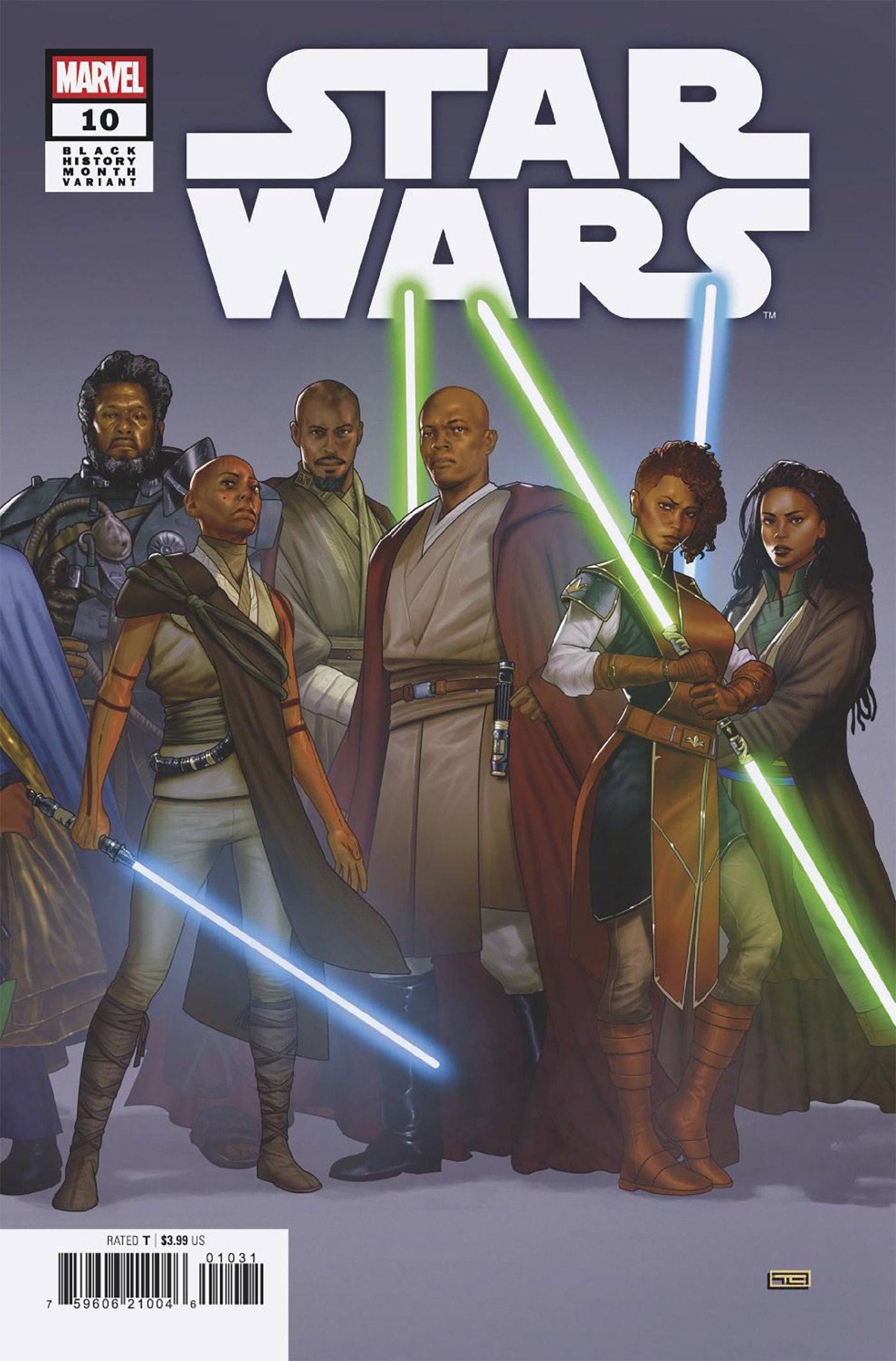 STAR WARS #10 TAURIN CLARKE 2-PART BLACK HISTORY MONTH CONNECTING VARIANT ISBN: 75960621004601031 - Release Date: 2/18/26