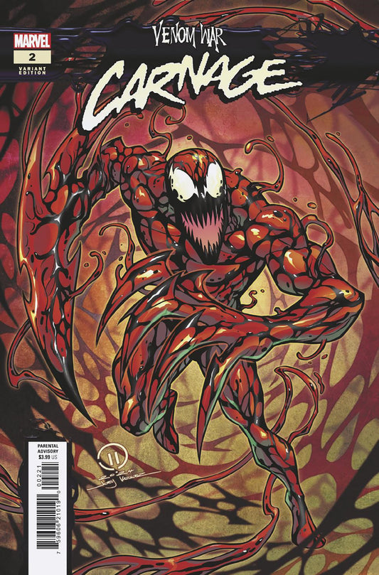 VENOM WAR: CARNAGE #2 JOEY VAZQUEZ VARIANT [VW]  - Release Date:  9/11/24