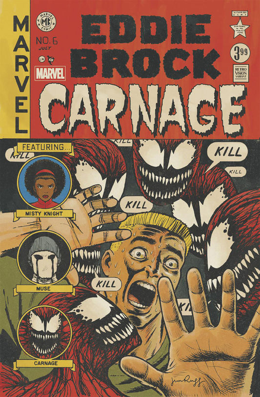 EDDIE BROCK: CARNAGE #6 JIM RUGG RETROVISION VARIANT - ISBN: 75960621053400621 - Release Date:  7/16/25