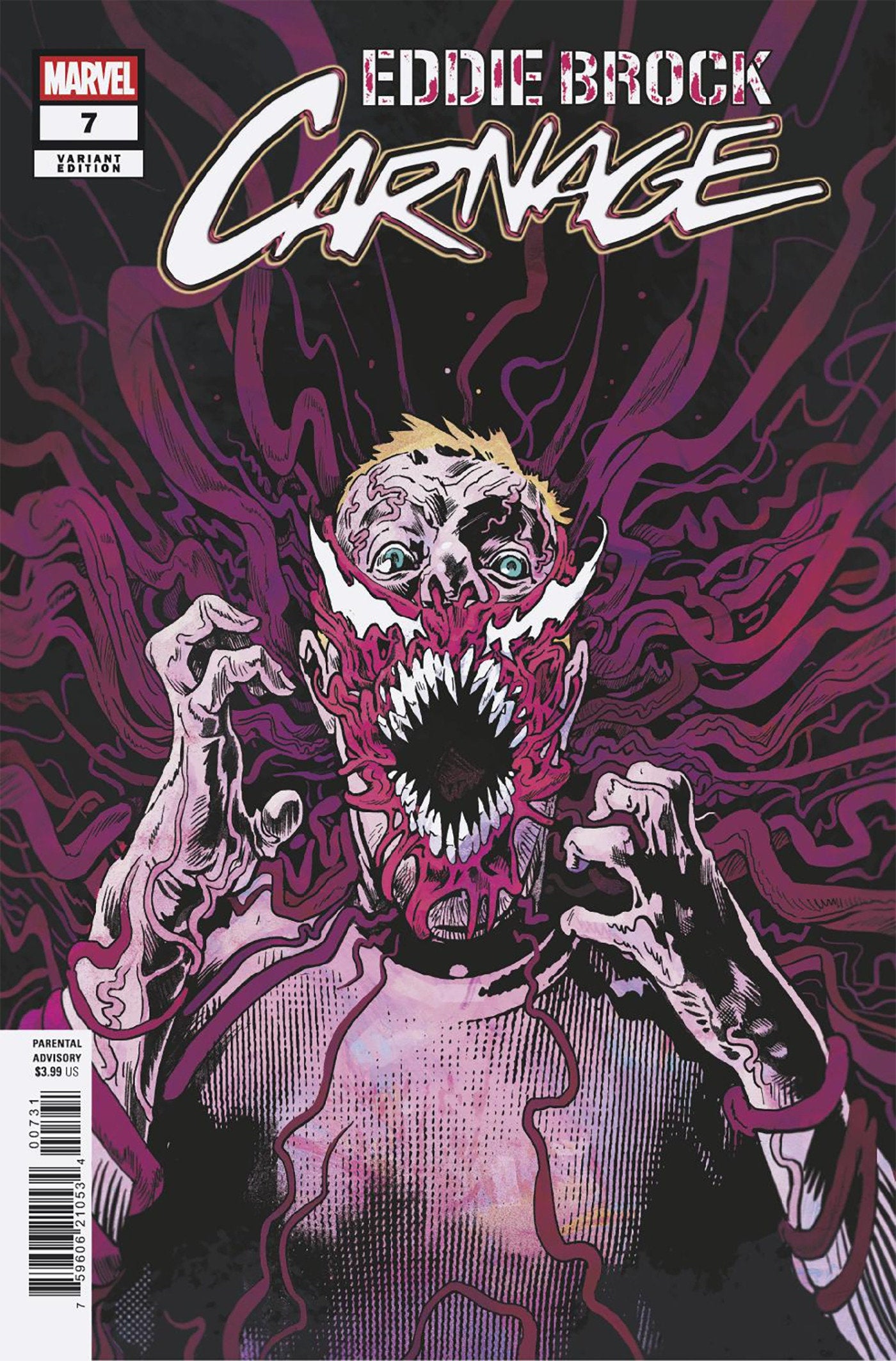 EDDIE BROCK: CARNAGE #7 MICHAEL WALSH VARIANT - ISBN: 75960621053400731 - Release Date:  8/13/25