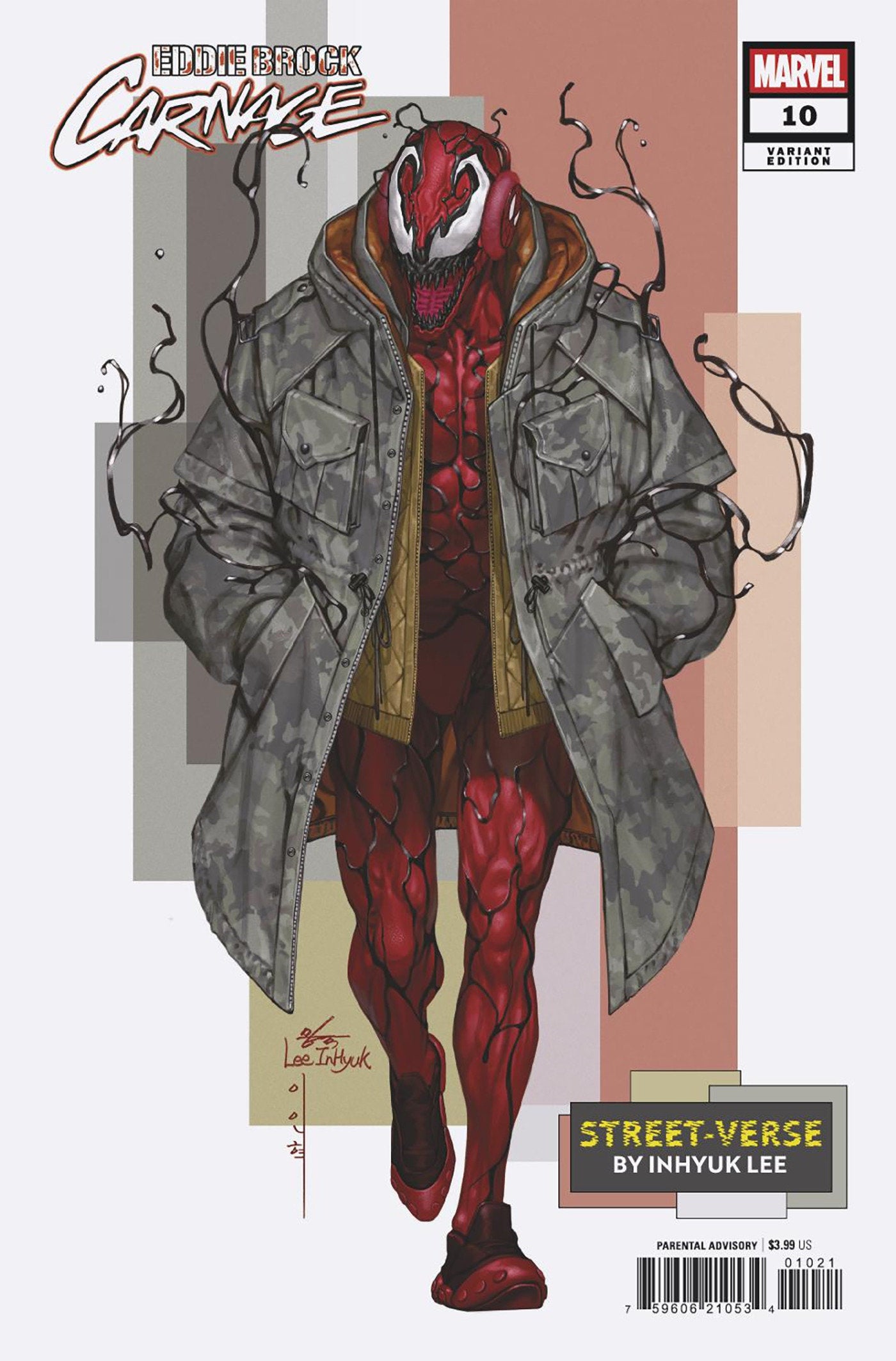 EDDIE BROCK: CARNAGE #10 INHYUK LEE STREET-VERSE VARIANT ISBN: 75960621053401021 - Release Date: 11/12/25