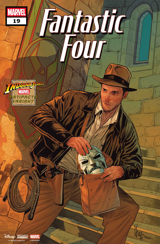 FANTASTIC FOUR #19 MARCO CHECCHETTO INDIANA JONES MARVEL ARTIFACT VARIANT ISBN: 75960621122701931 - FOC DATE: 10/11/26  - Release Date: 11/18/26