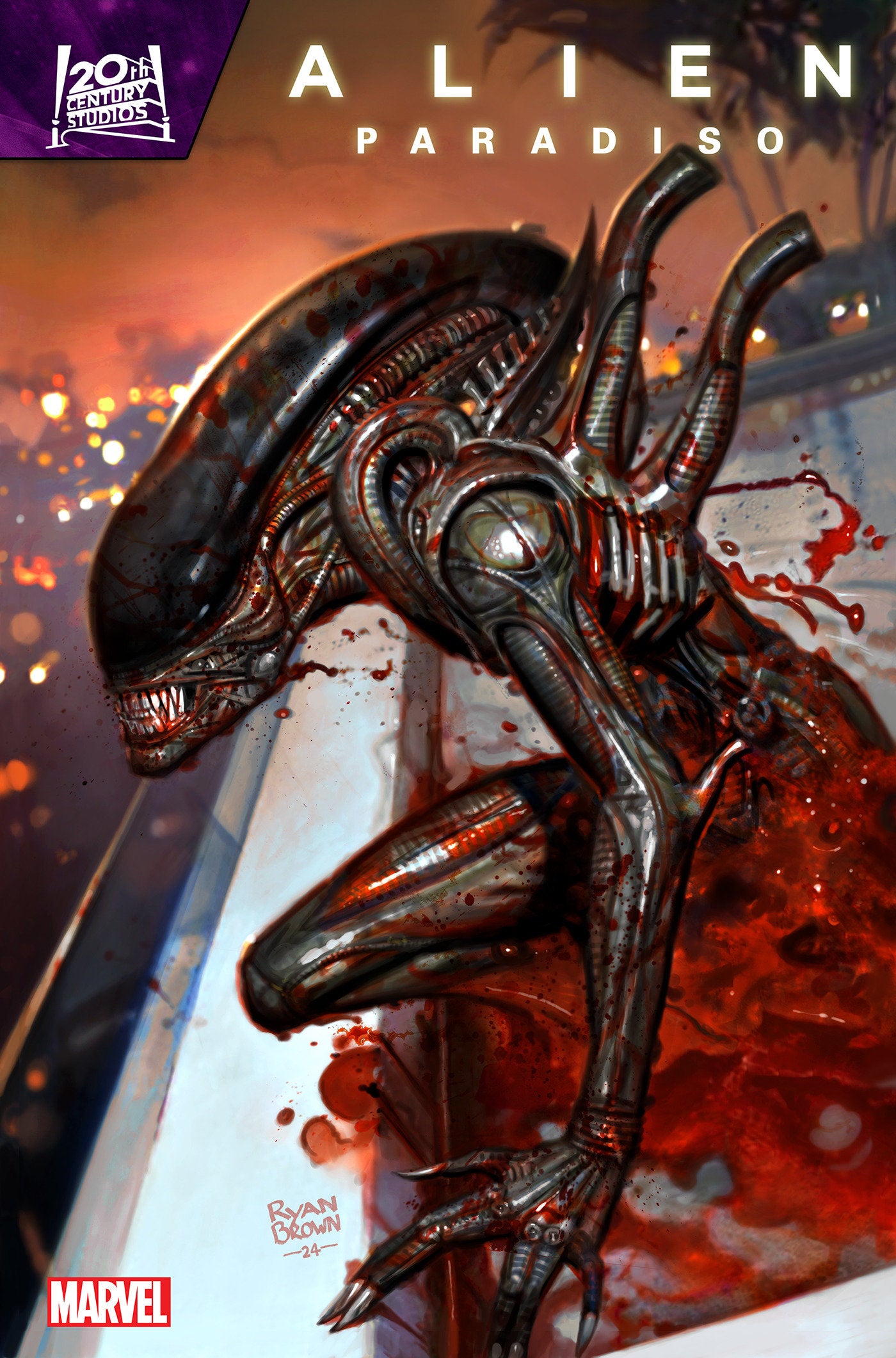 1:25 ALIEN: PARADISO #2 RYAN BROWN VARIANT  - Release Date:  1/15/25