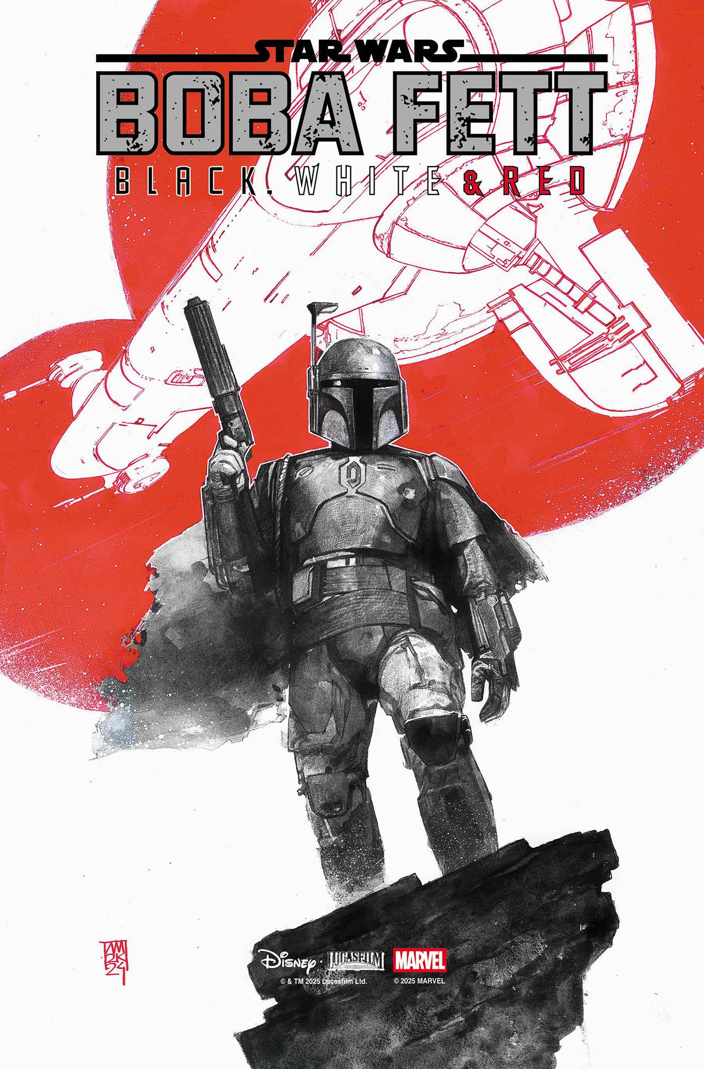 STAR WARS: BOBA FETT - BLACK, WHITE & RED #1 - 9/17/25 - Release Date:  9/17/25