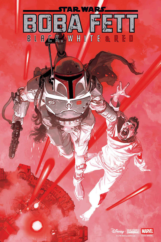 STAR WARS: BOBA FETT - BLACK, WHITE & RED #1 JOSEMARIA CASANOVAS VARIANT - 9/17/25 - Release Date:  9/17/25